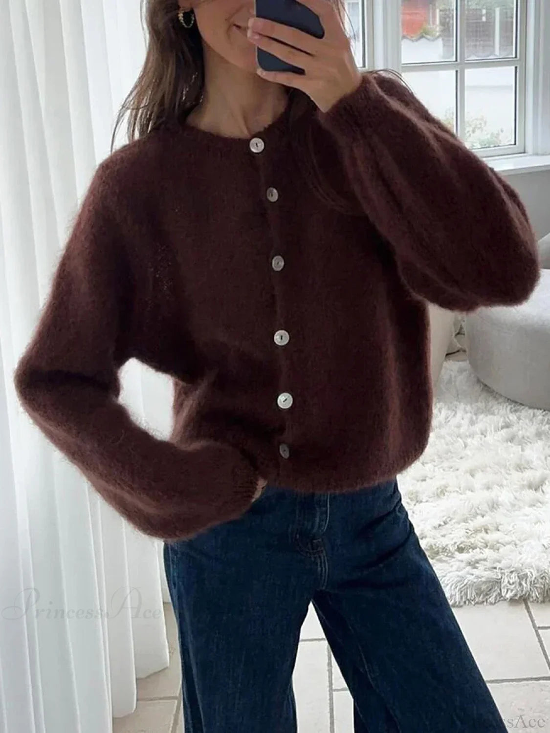 Lightweight Long Sleeve Solid Knit Cardigan