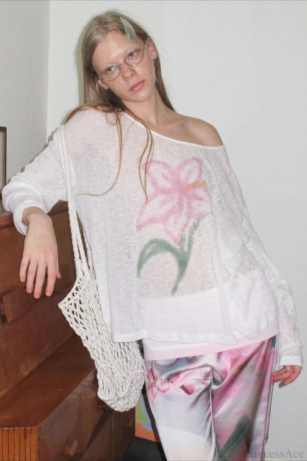 Lightweight Sun Protection Loose Casual Slouchy Blouse White / S