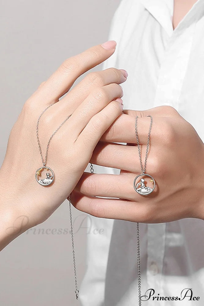Little Prince & Fox Couple Necklace Jewelry