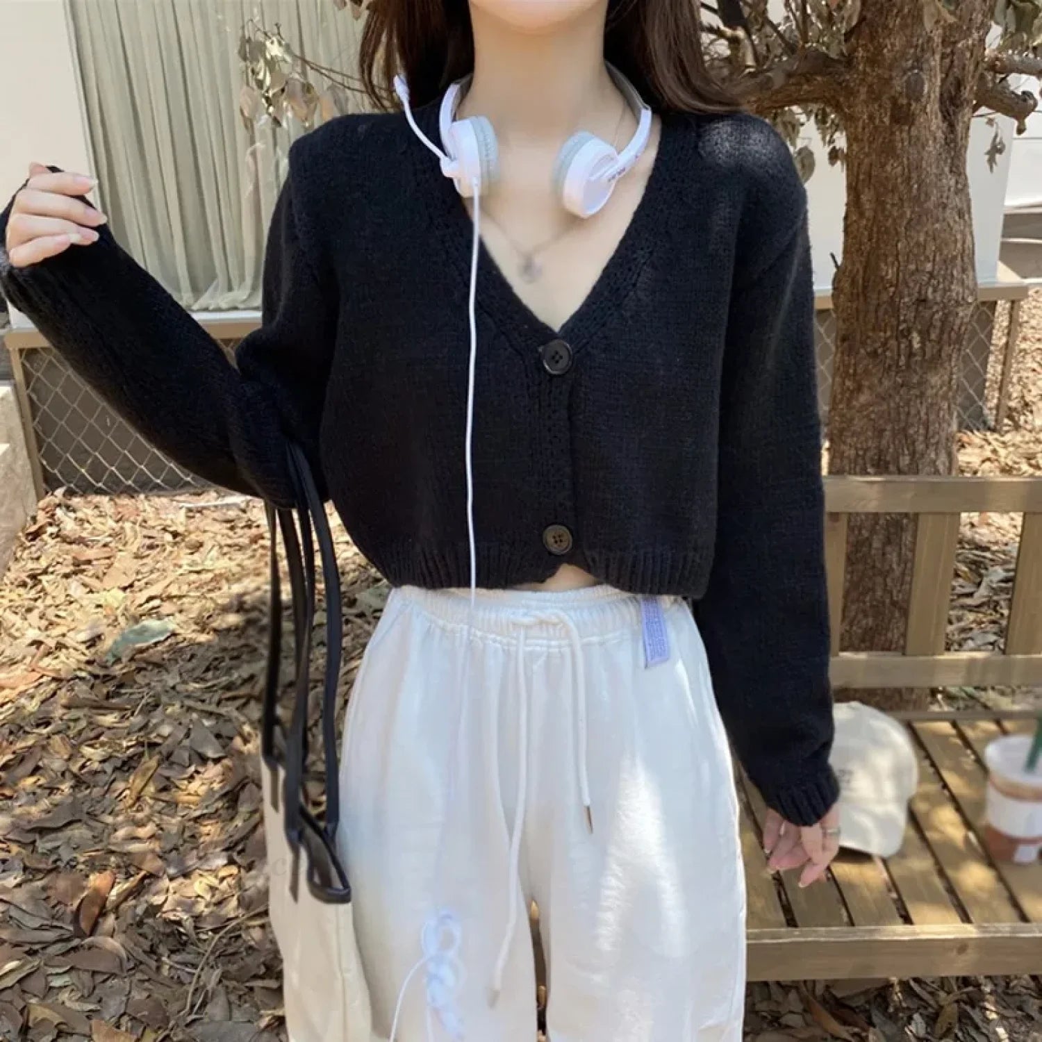 Long Sleeve Thin Short Solid Casual All-Match Cardigan cardiagn-250126