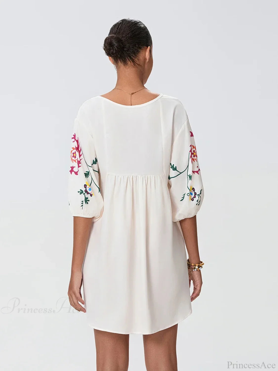 Loose Mini Beach Floral Dress for Vacation floraldress-250126