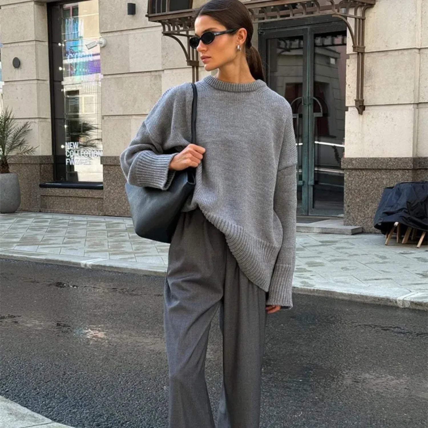 Loose O-neck Casual Streetwear Sweater