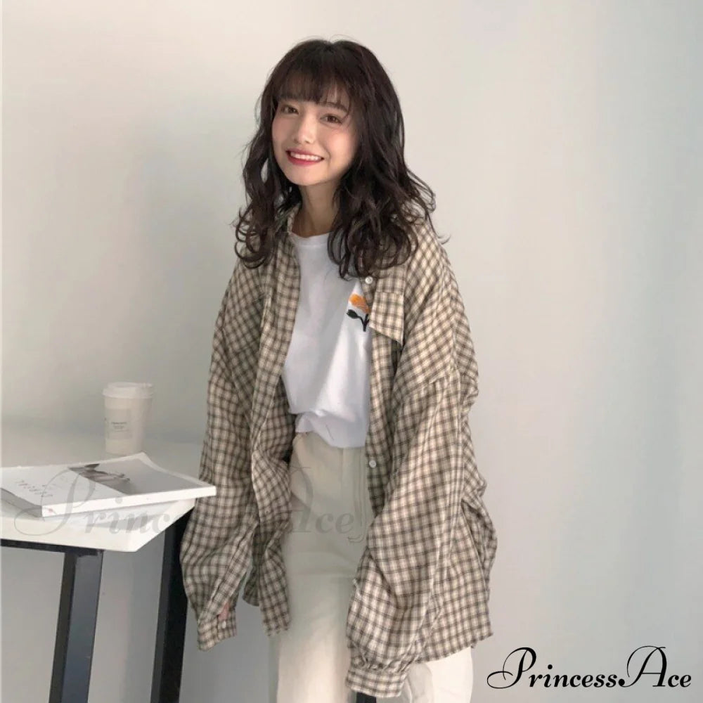 Loose Plaid Shirt