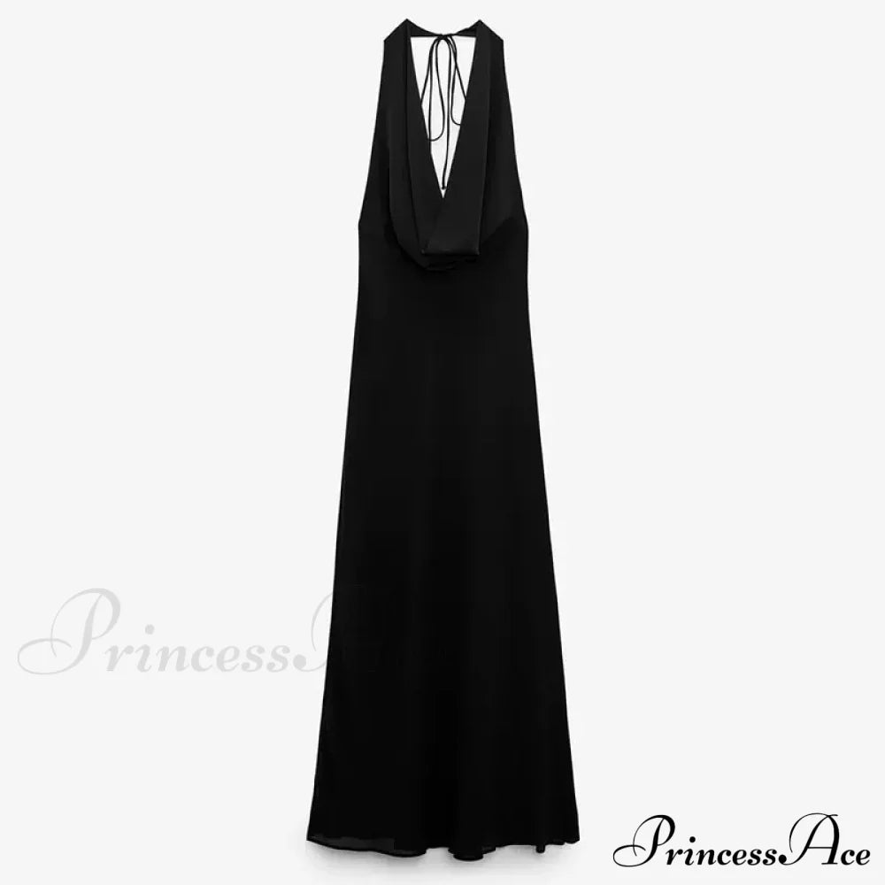 Luna Halter Stylish A-Line Formal Dress S.o. Long Dresses
