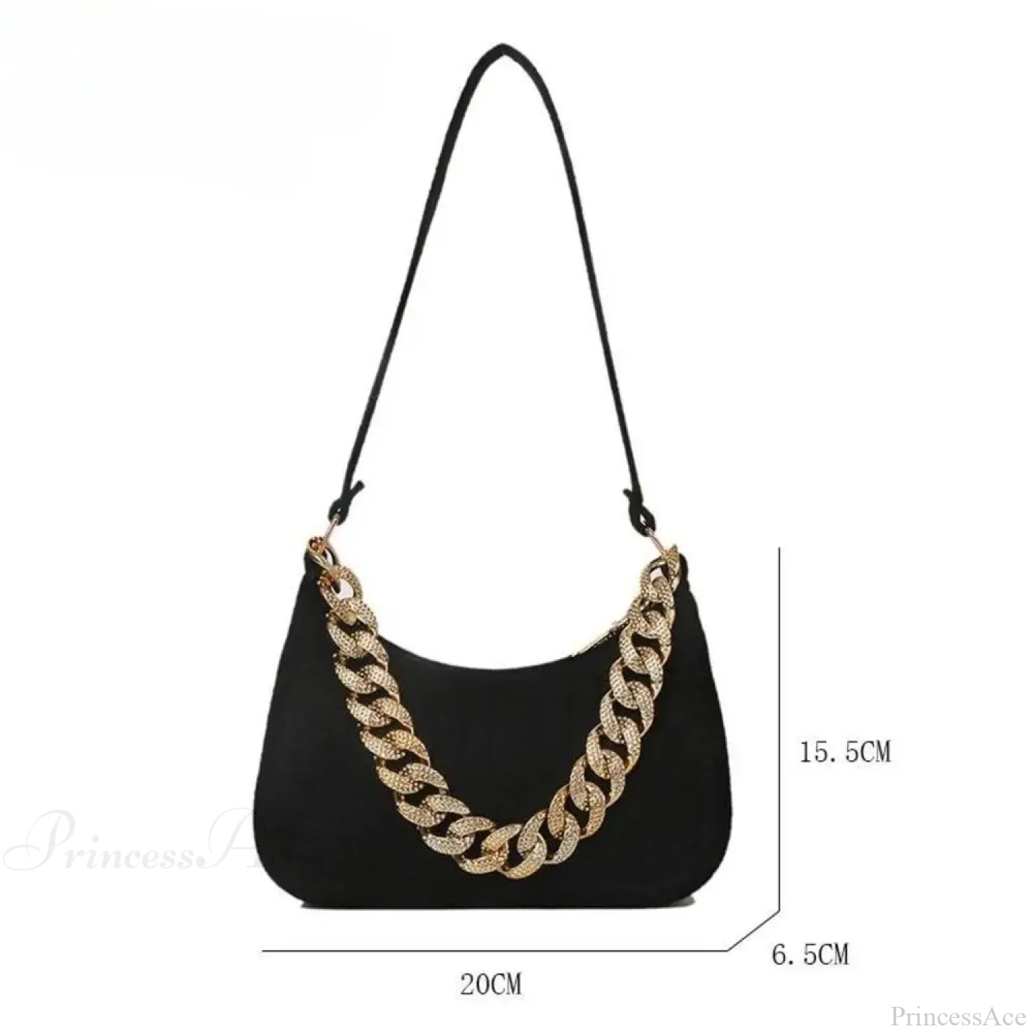 Luxury Metal Chain Shoulder Handbag Elegant Clutch handbag-250126