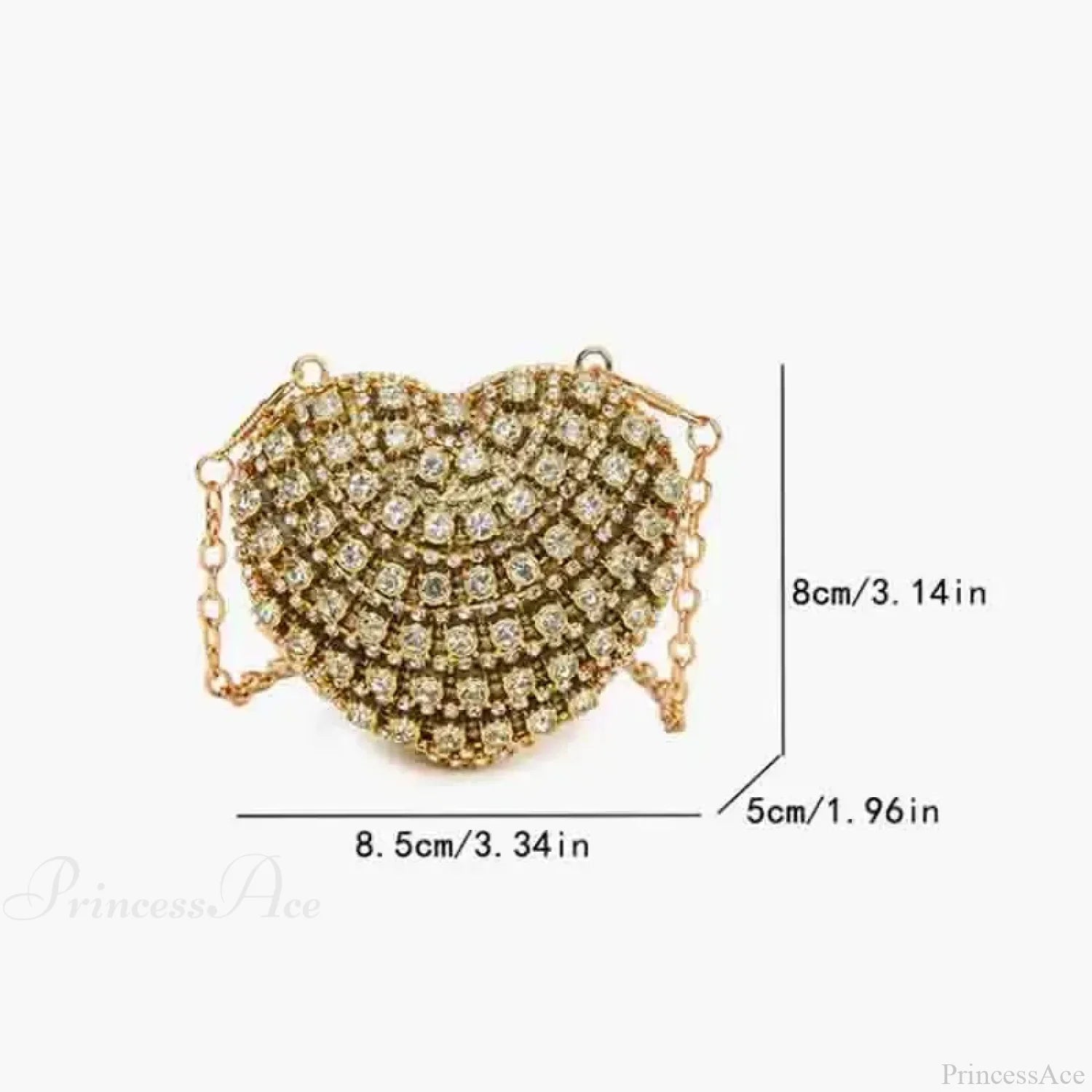Luxury Mini Diamond Heart Shape Crystal Clutch Bag clutchbag-250126