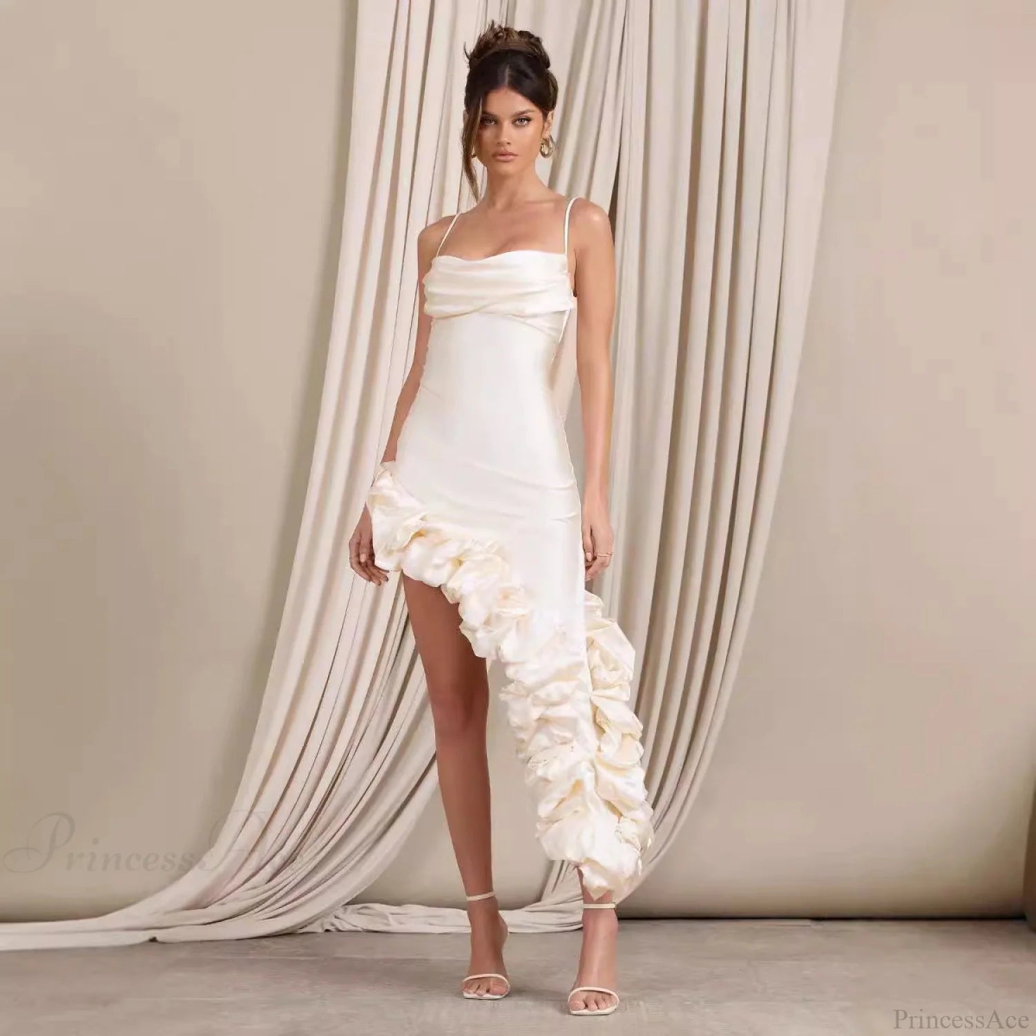 Luxury Pearl Strapless Bandage Prom Dress promdress-250223