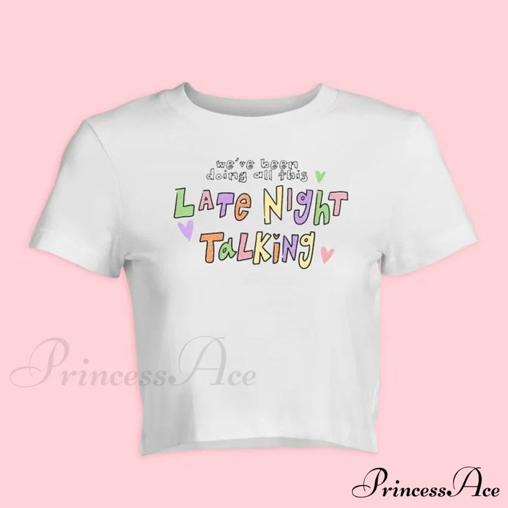 Lyrics Late Night Talking White Tee - Free From Label