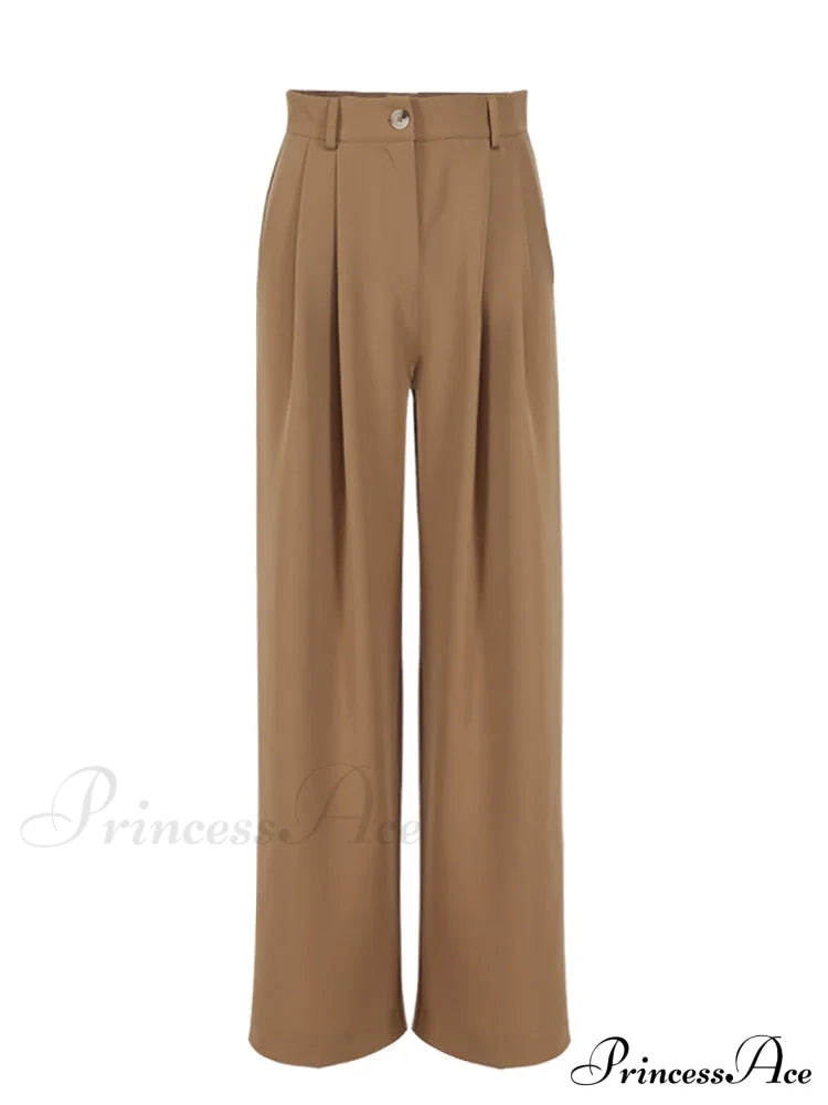 Madison Elegant Co-Ord Set Brown Pants / S