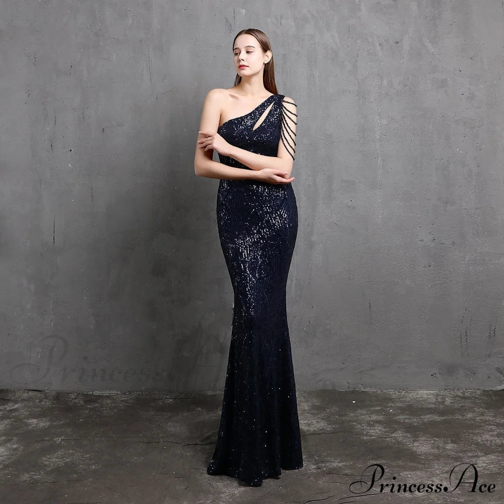 Mayven One Shoulder Formal Dress - Lady Occasions