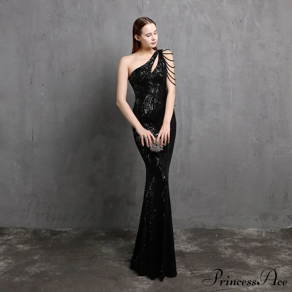 Mayven One Stylish Shoulder Formal Dress S.o. Long Dresses