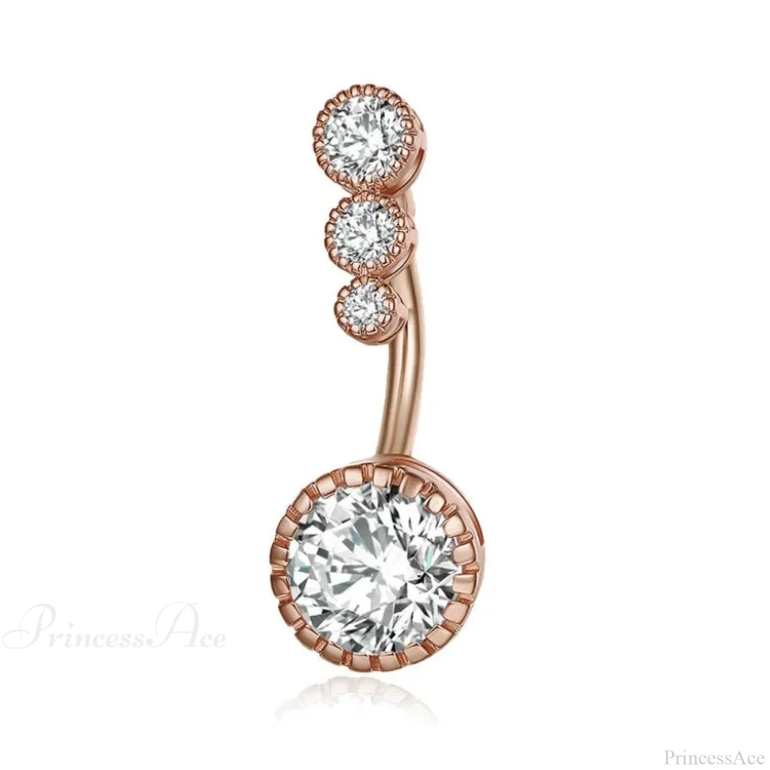 Metallic Crystal Circular Gothic Navel Ring sliver2