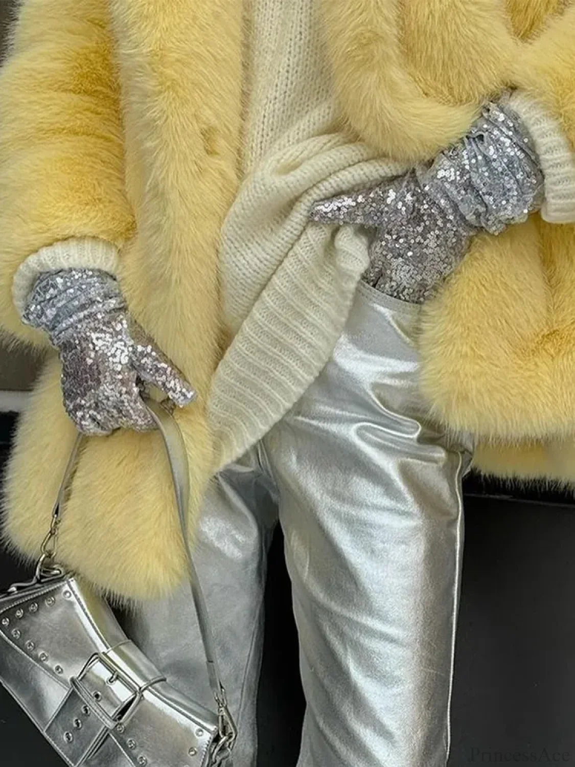 Mid-Length Faux Fur Plush ImiTation Coat