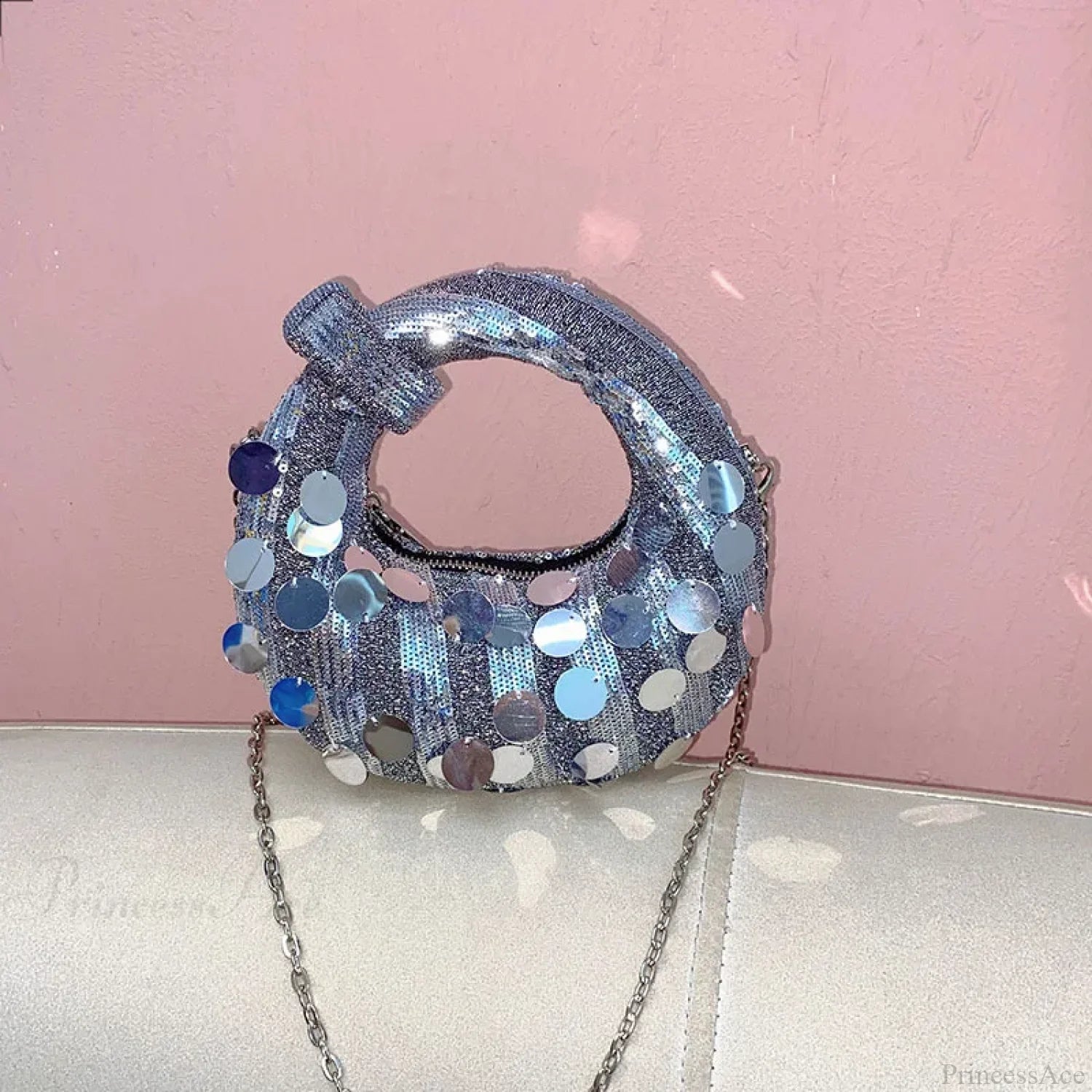 Mini Half Moon Evening Clutch Wristlet wristlet-250126