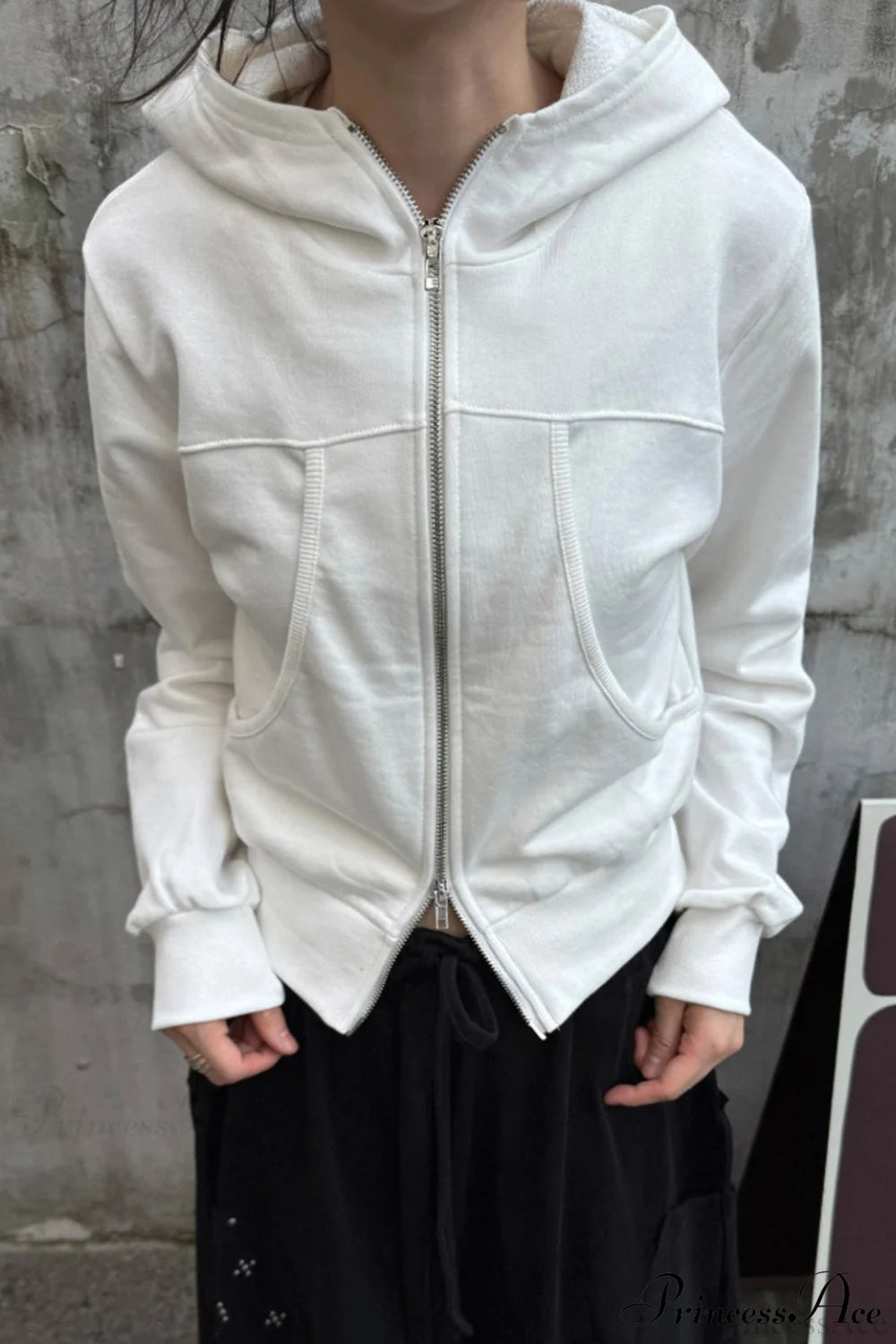 Minimalist Athleisure Slim Fit Zip-Up Hoodie