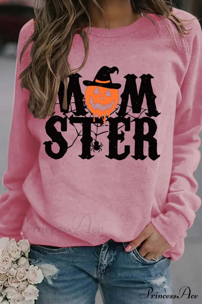 Momster Pumpkin Sweatshirt Pink / S Sweatshirts