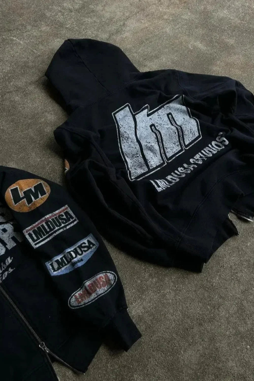 Motorcycle Style Graphic Hoodie