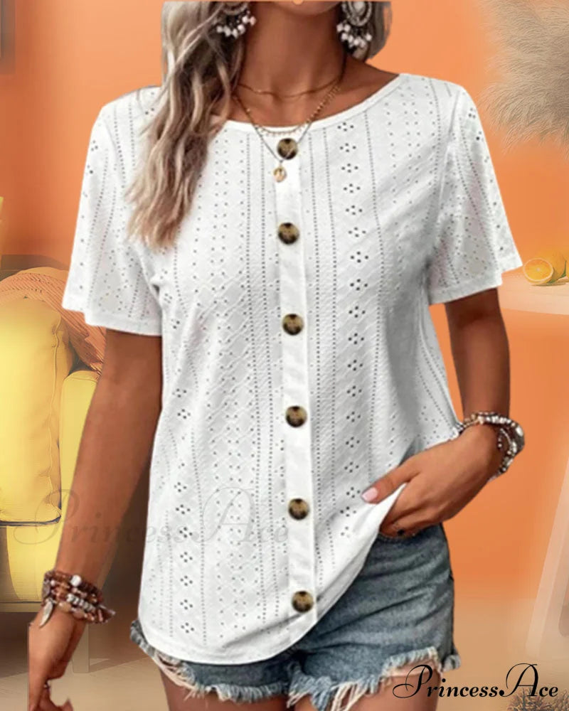 Neck Plain Round T-Shirt T-Shirts