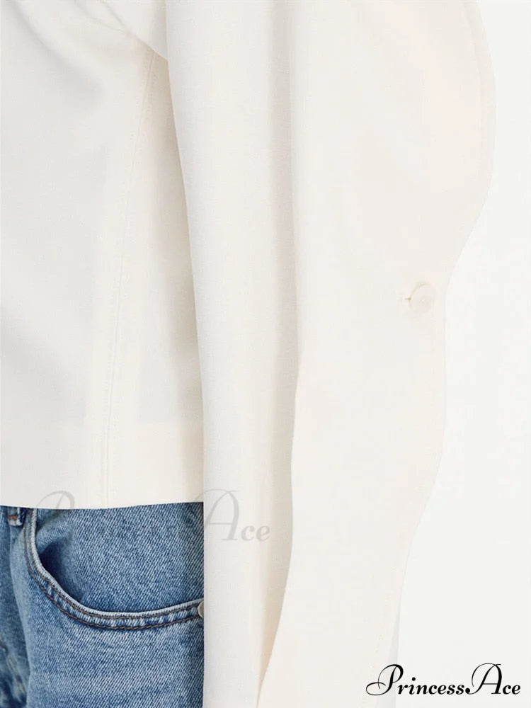 Neckline Color Office Spring/Summer Scarf Elegant - Solid Women’s Wear Blouse Top