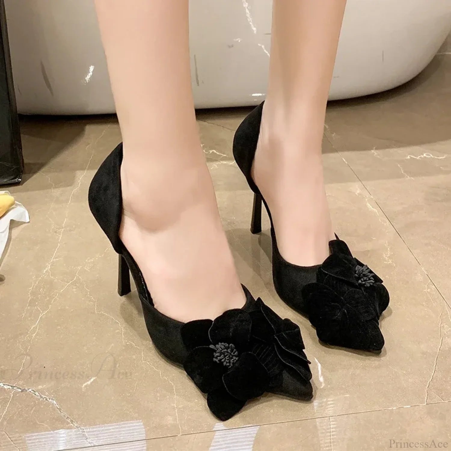 New Comfortable Designer Suede Summer Outdoorfashion Party Dress High Heel