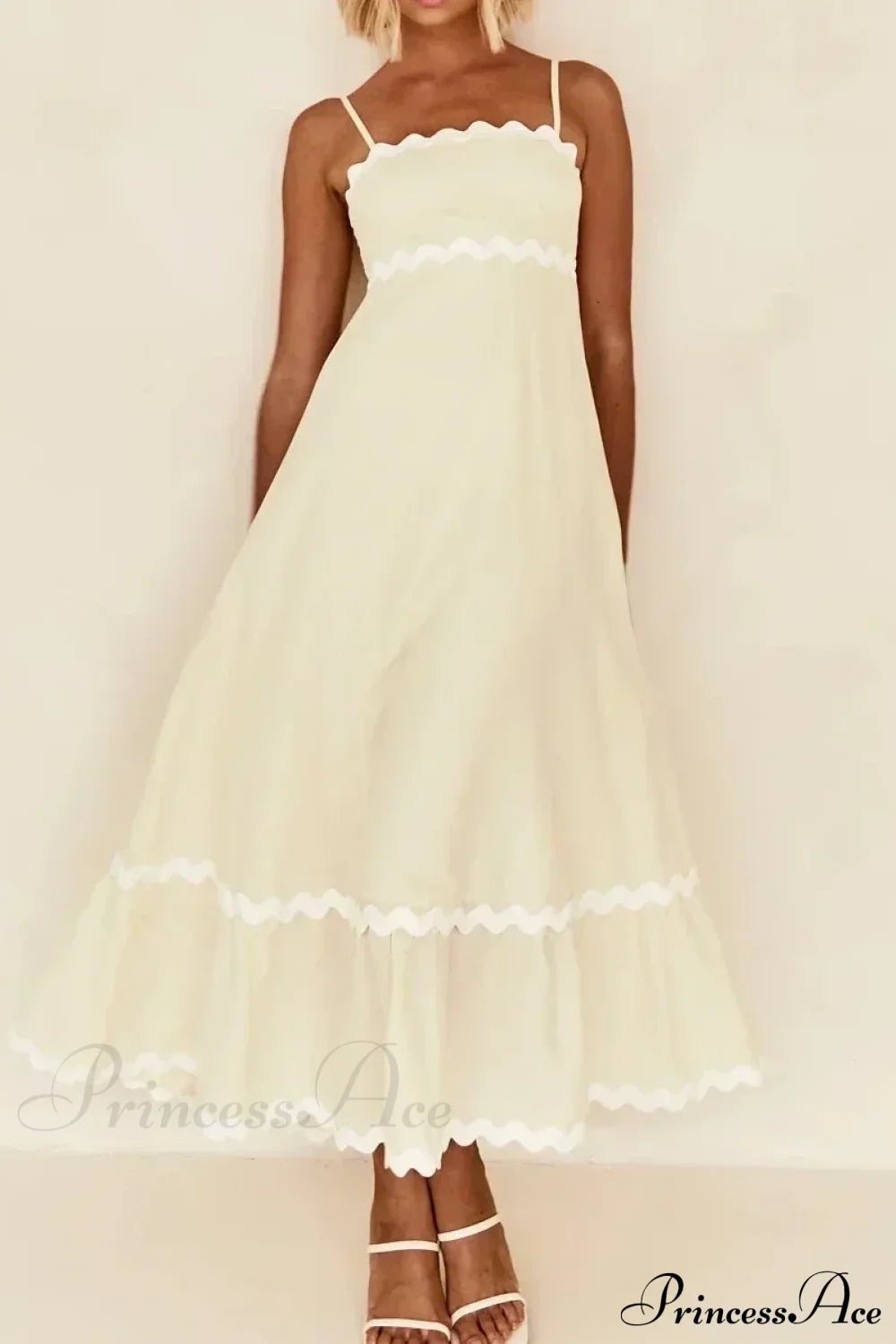 New Fashion Sexy Strapless Strap Women Long Boho Dress Ivory / S