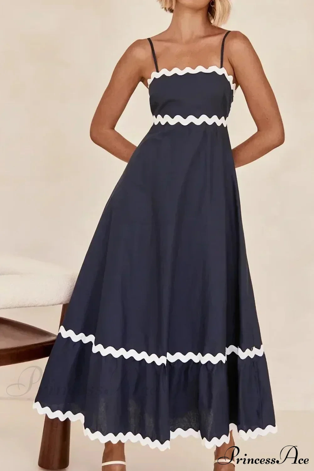 New Fashion Sexy Strapless Strap Women Long Boho Dress Royal Blue / S