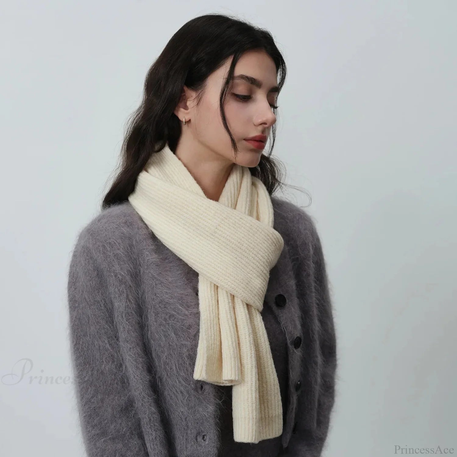 New Warm Knitted Wool Blended Scarf For Autumn Winter Comfort Scarfs-L