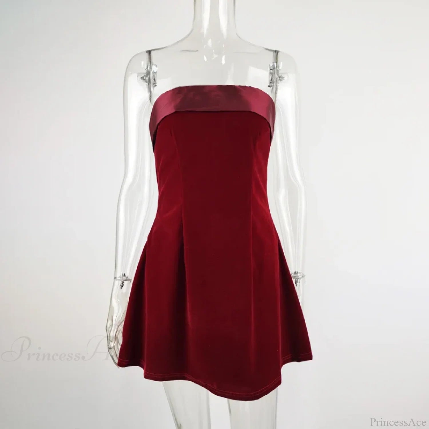 Off Shoulder Backless A-Line Short Prom Party Chic Elegant Dress Christmas Dresses-L