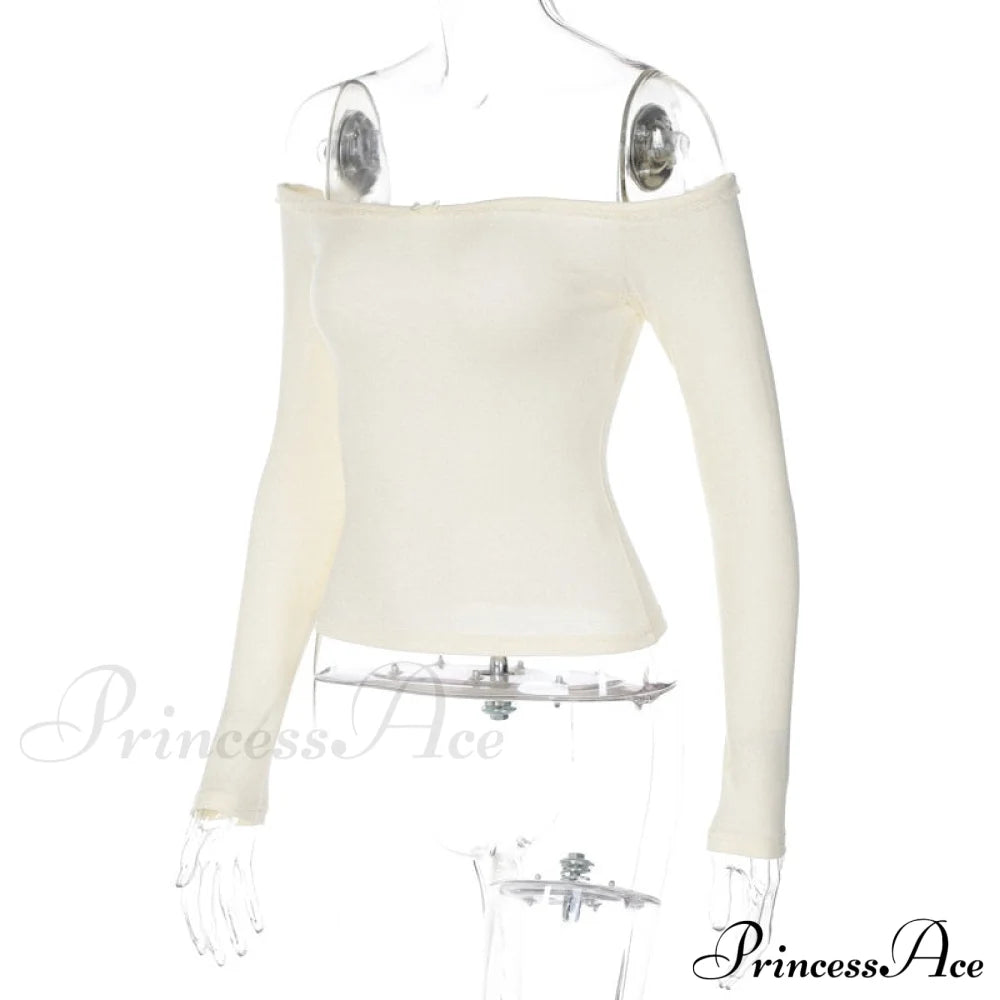 Off-Shoulder Long Stylish Sleeve Bow Top