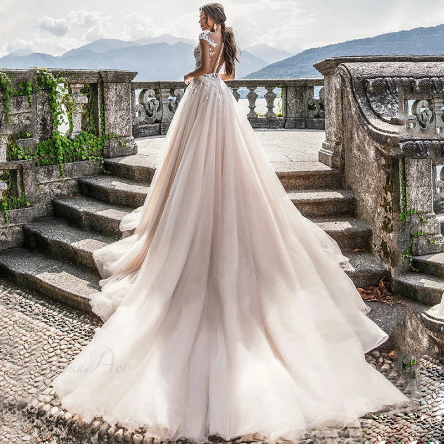 Off-Shoulder Minimalist Wedding Dress weddingdress-250223