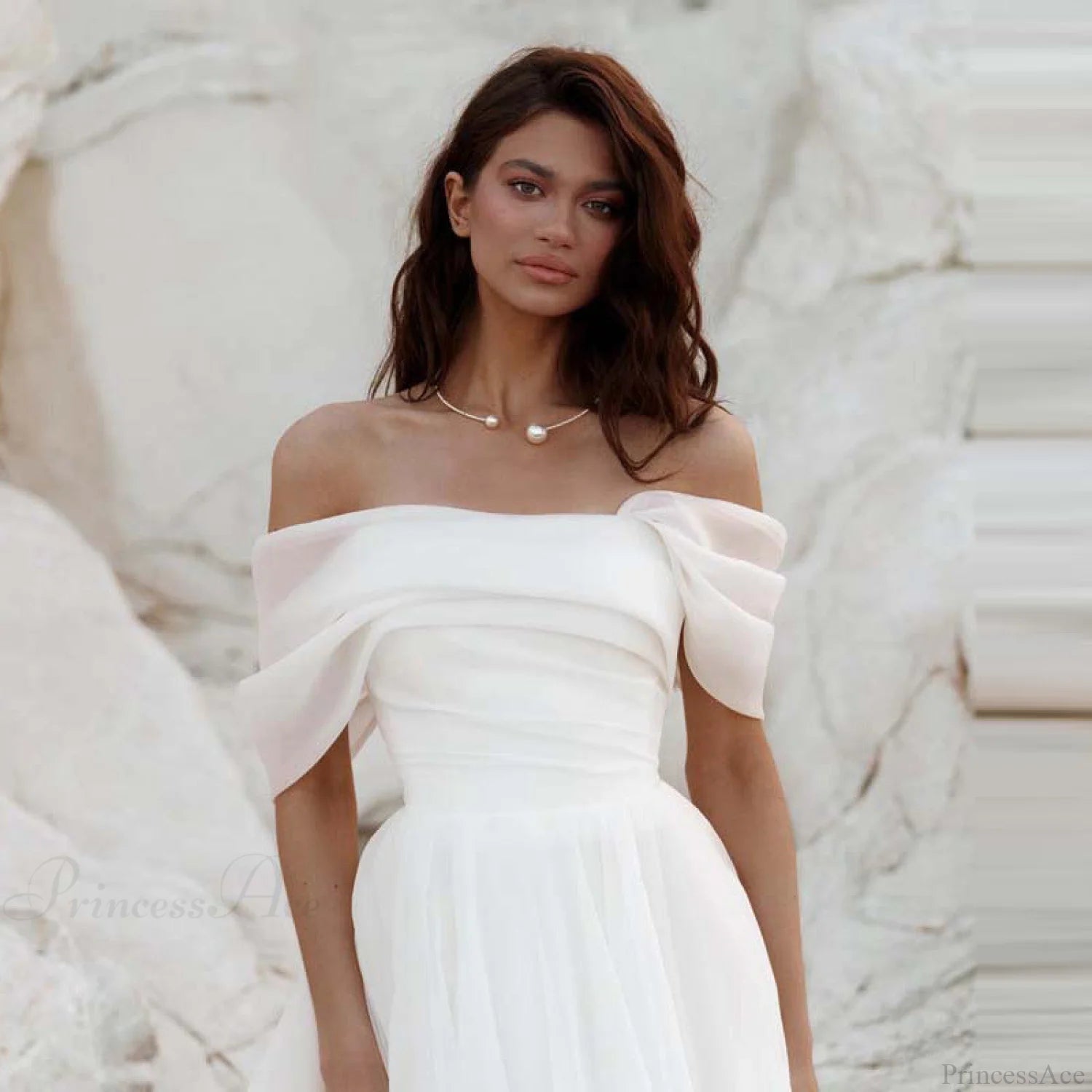 Off-Shoulder Princess Wedding Dress weddingdress-250223