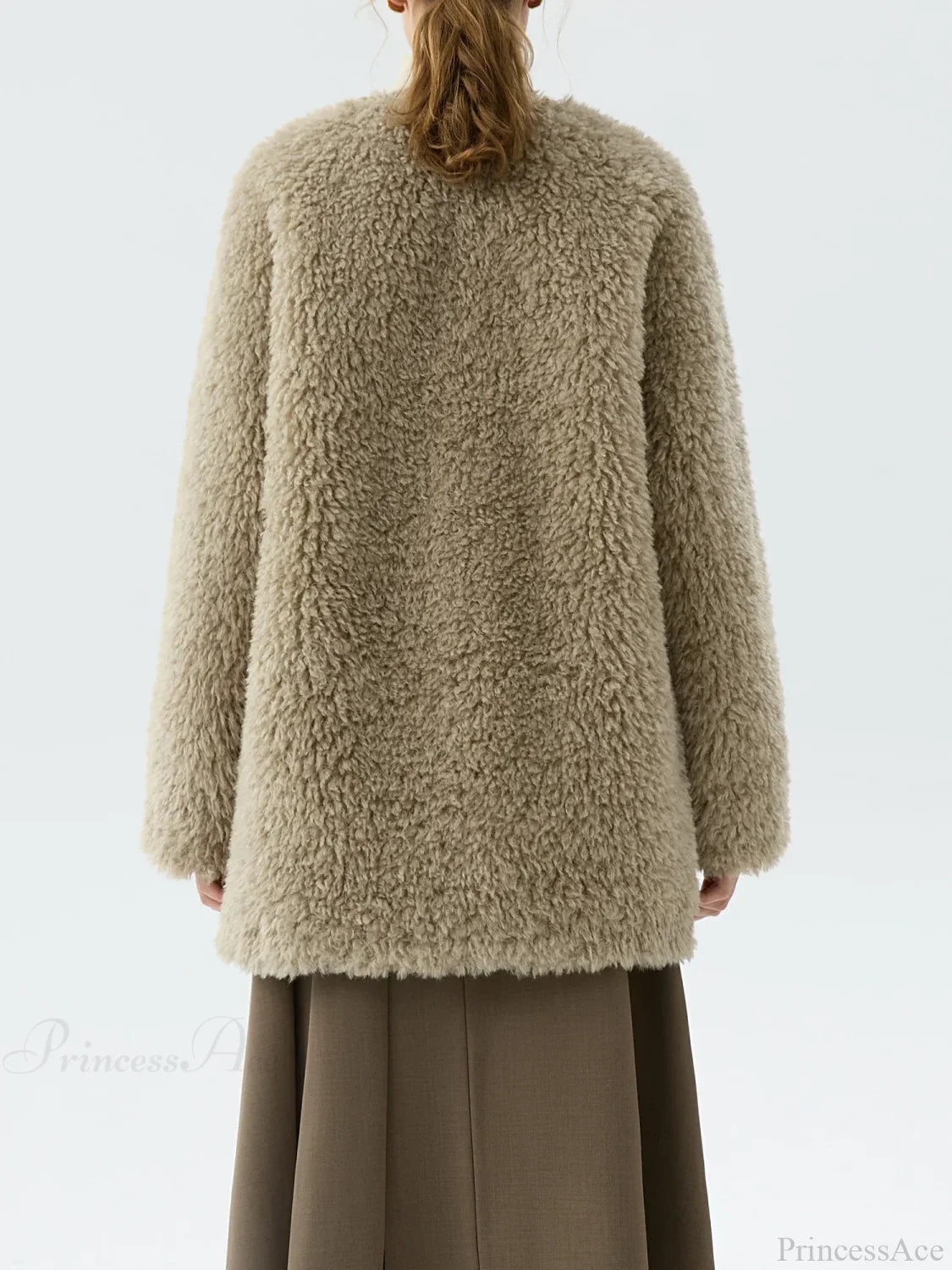 Office Lady One-Piece Lamb Coat