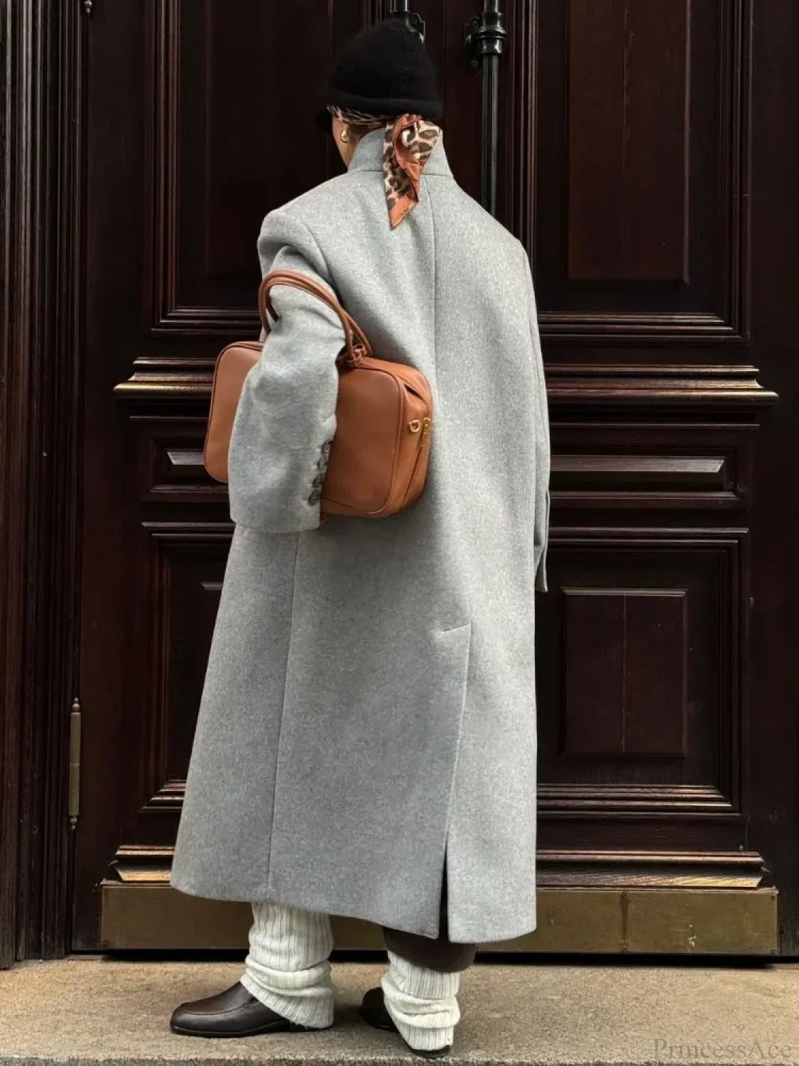 One Button Woolen Long Coat