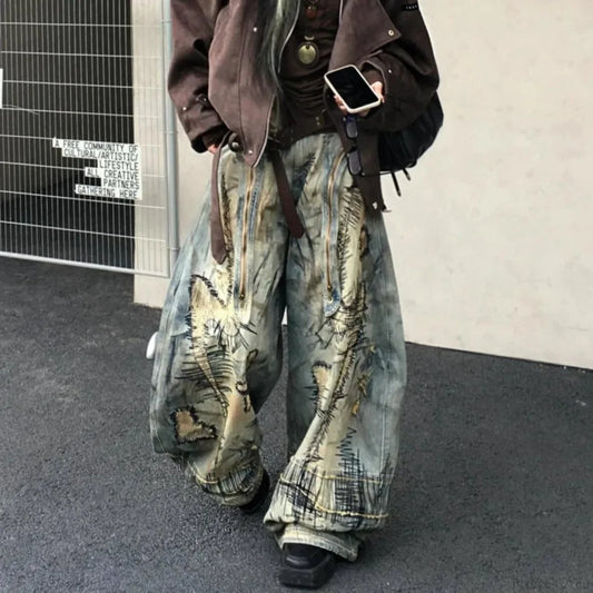 Ornamented Gothic Ruin Trouser blue / S