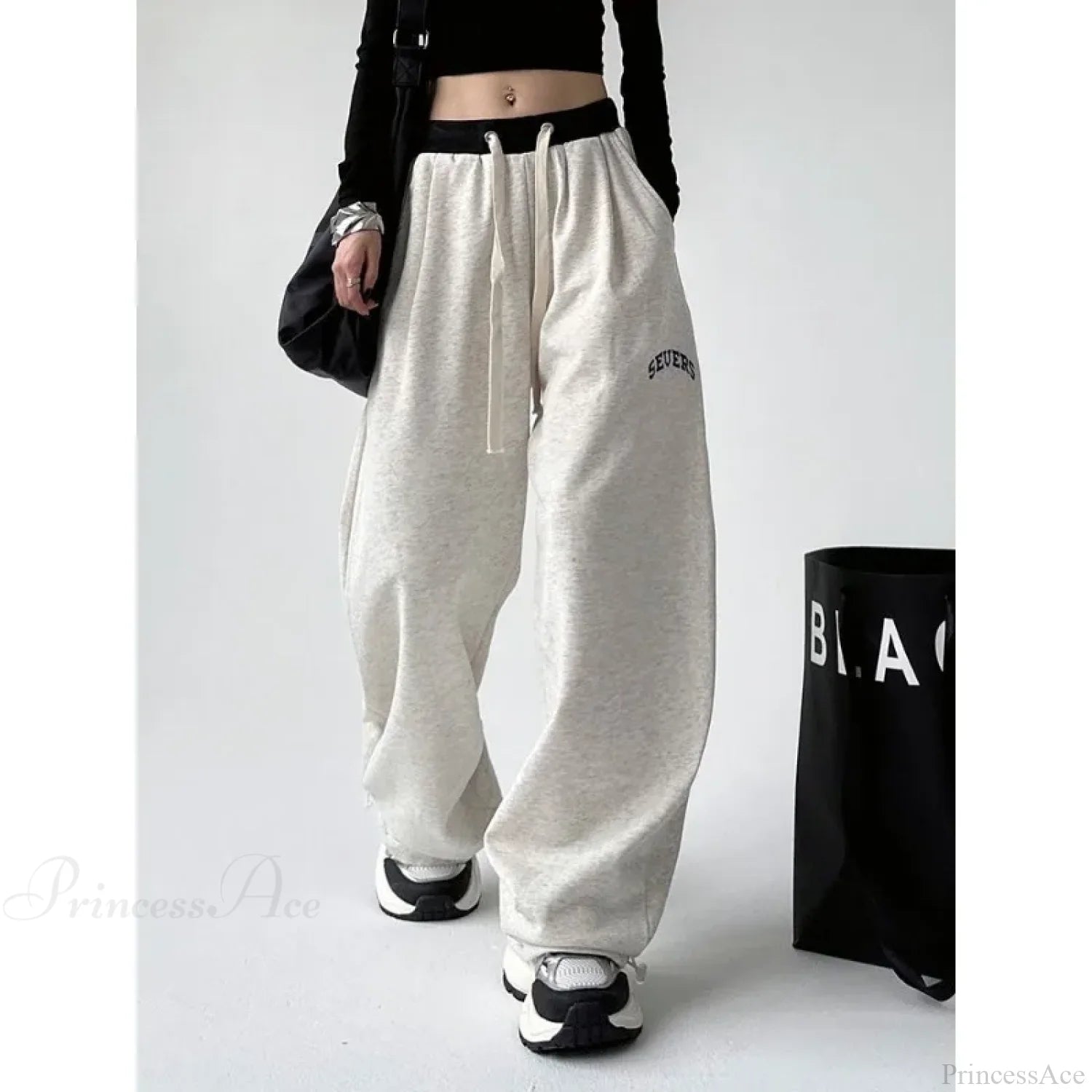 Oversized Jogger Pants Gray / M