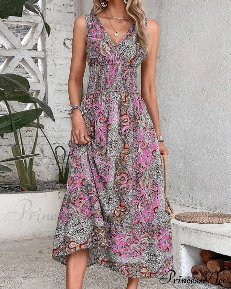 Paisley Tank Dress Casual Dresses