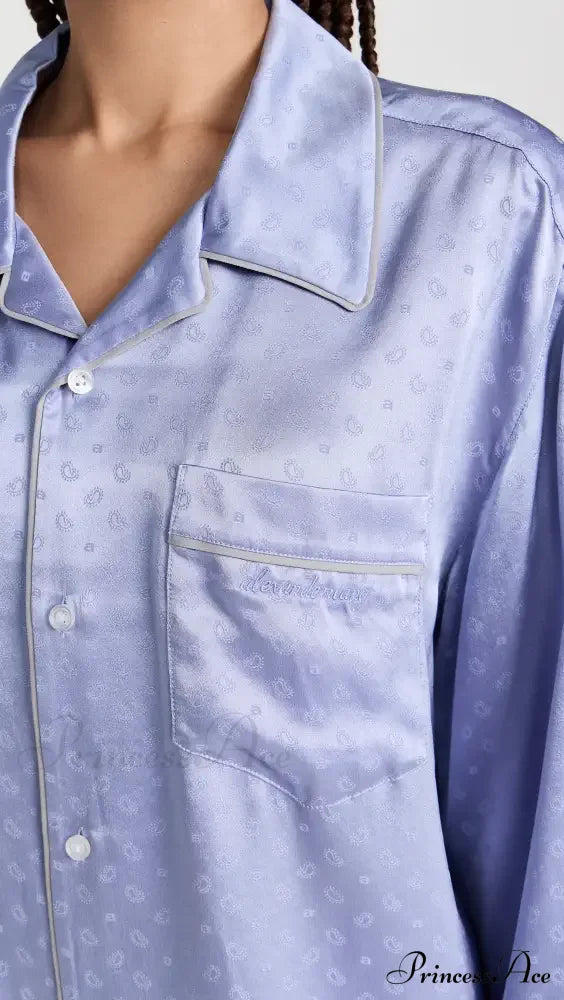 Pajama Boxer Shorts And Graceful Long Sleeve Shirt Set 8 Days / 0 Xs Purple