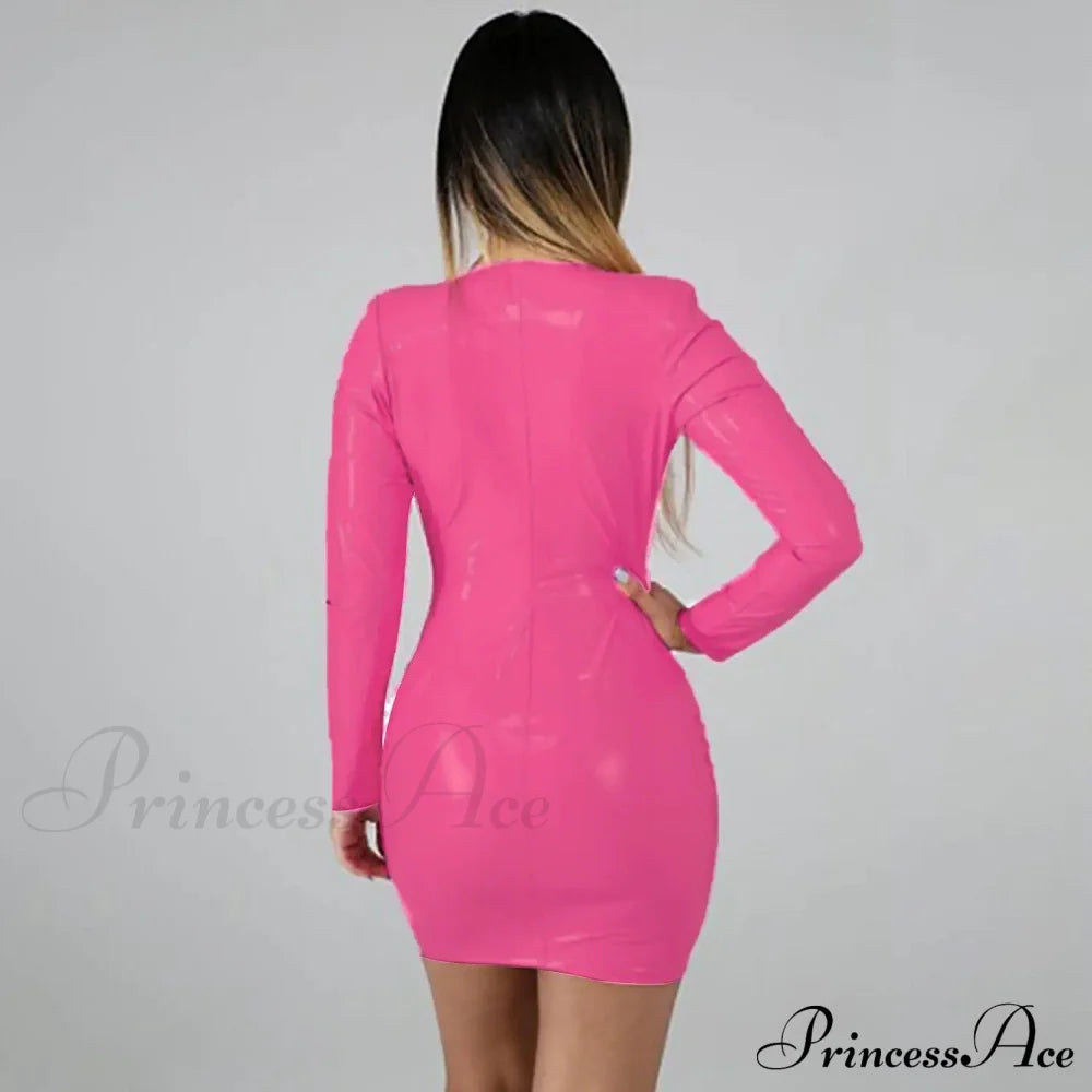 Party Bodycon Long Sleeve Mini Dress For Women