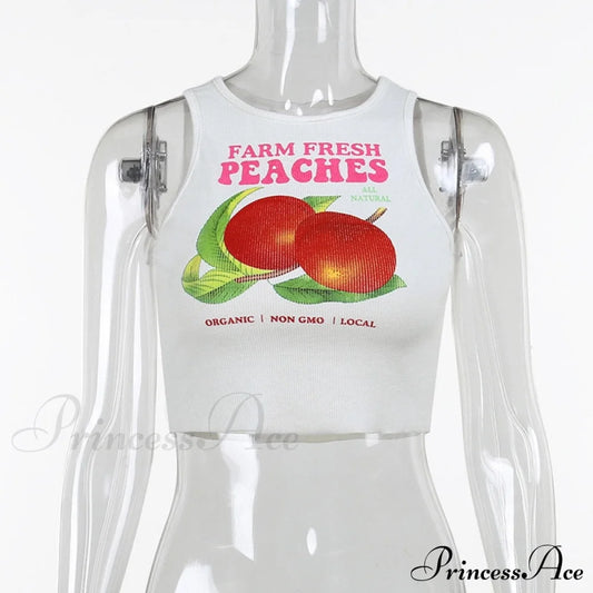 Peaches Graphic Tank Top Free From Label