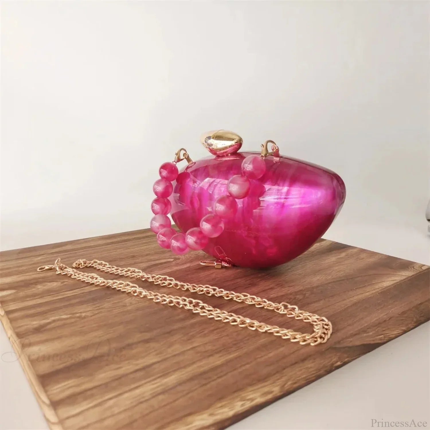 Pearl Brown Marble Acrylic Box Evening Clutch Bag beaded handle5 clutchbag-250126