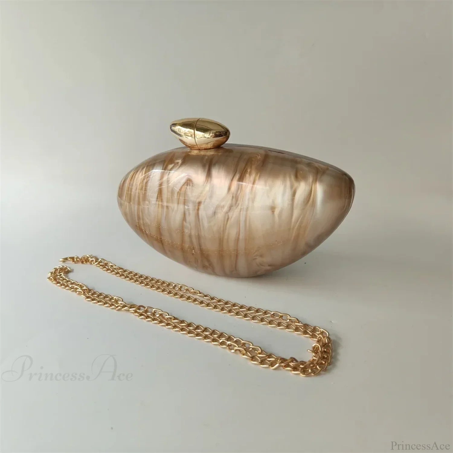 Pearl Brown Marble Acrylic Box Evening Clutch Bag o shape chain6 clutchbag-250126