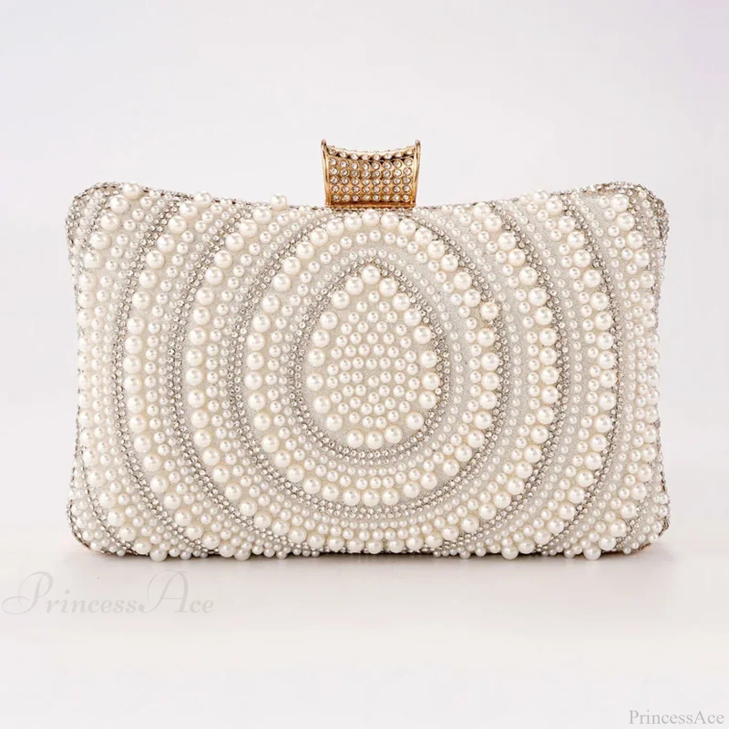 Pearl Diamond Wedding Evening Clutch Wristlet White Drip wristlet-250126