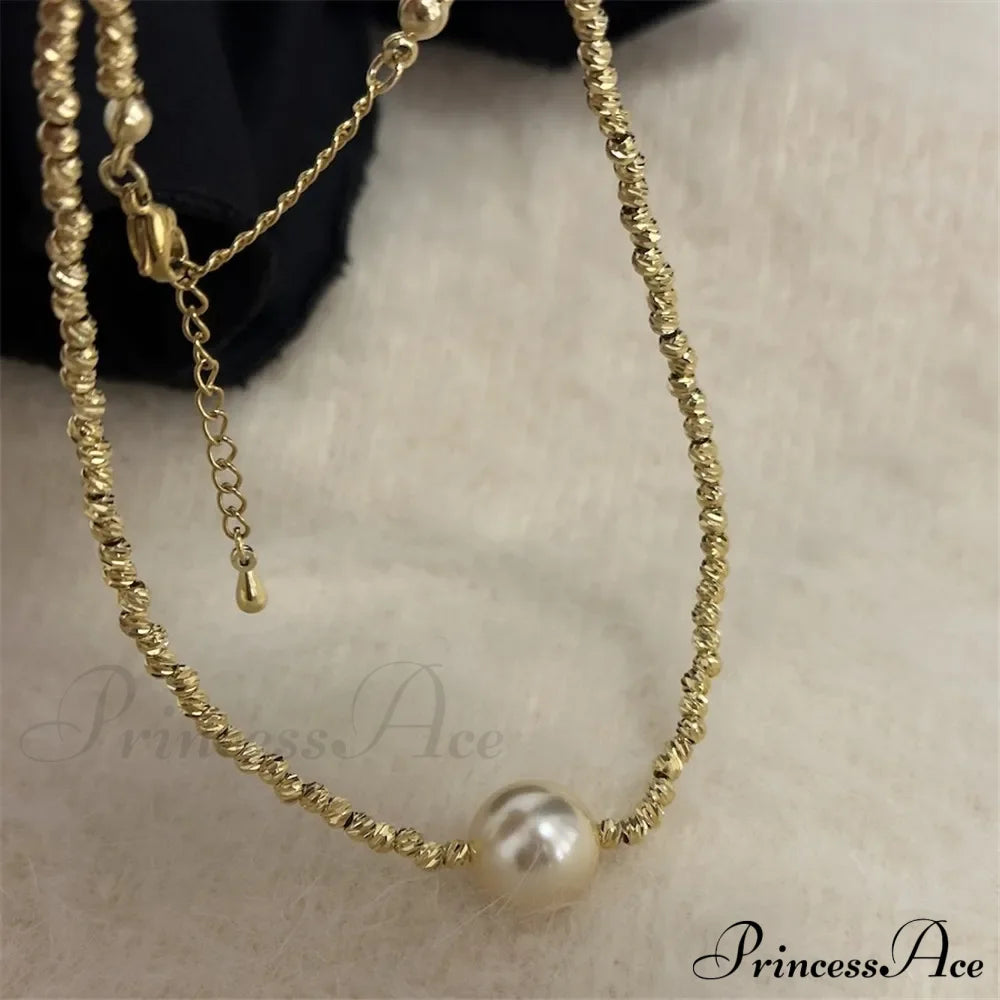 Pearl Sweater Chain Necklace
