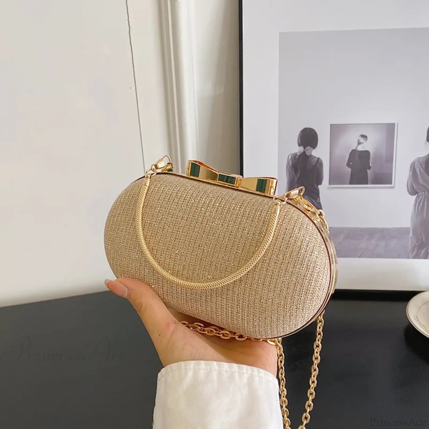 Pink Bling Sequins Evening Designer Luxury Crossbody Clutch Bag clutchbag-250126