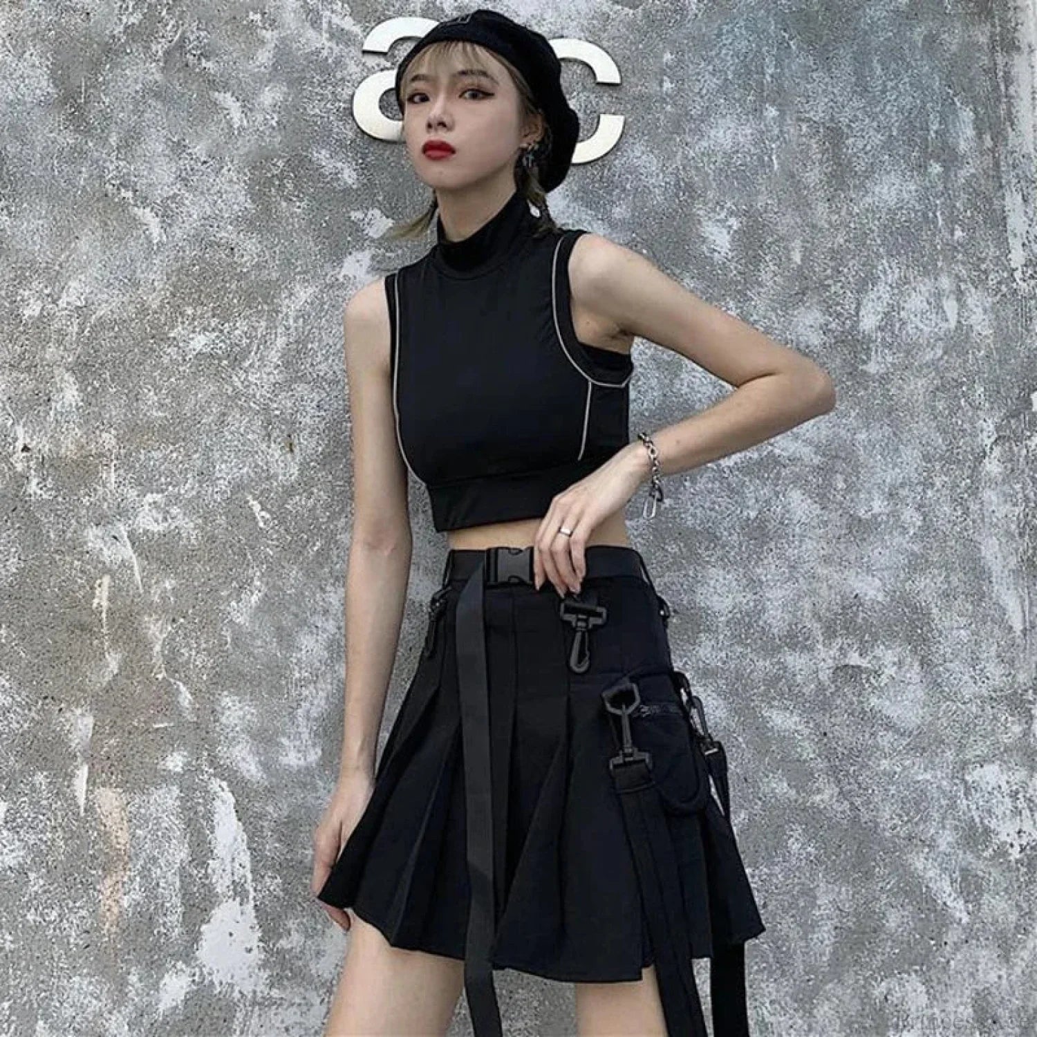 Pleated Harajuku Preppy Skirt