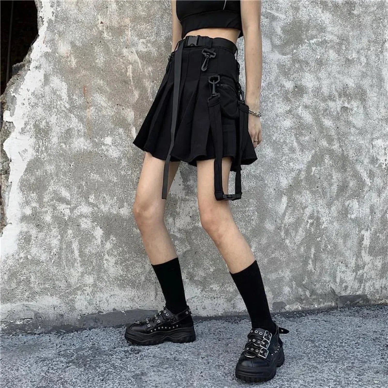 Pleated Harajuku Preppy Skirt