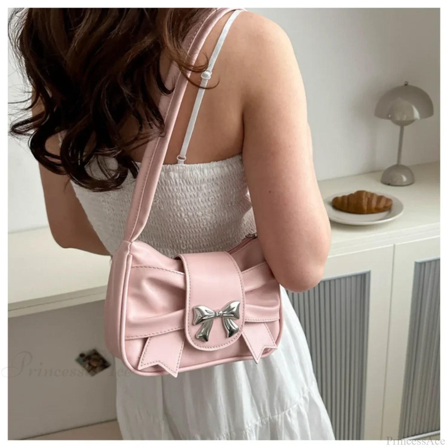 Pleated Korean Bow Shoulder Bag for Women shoulder-250126