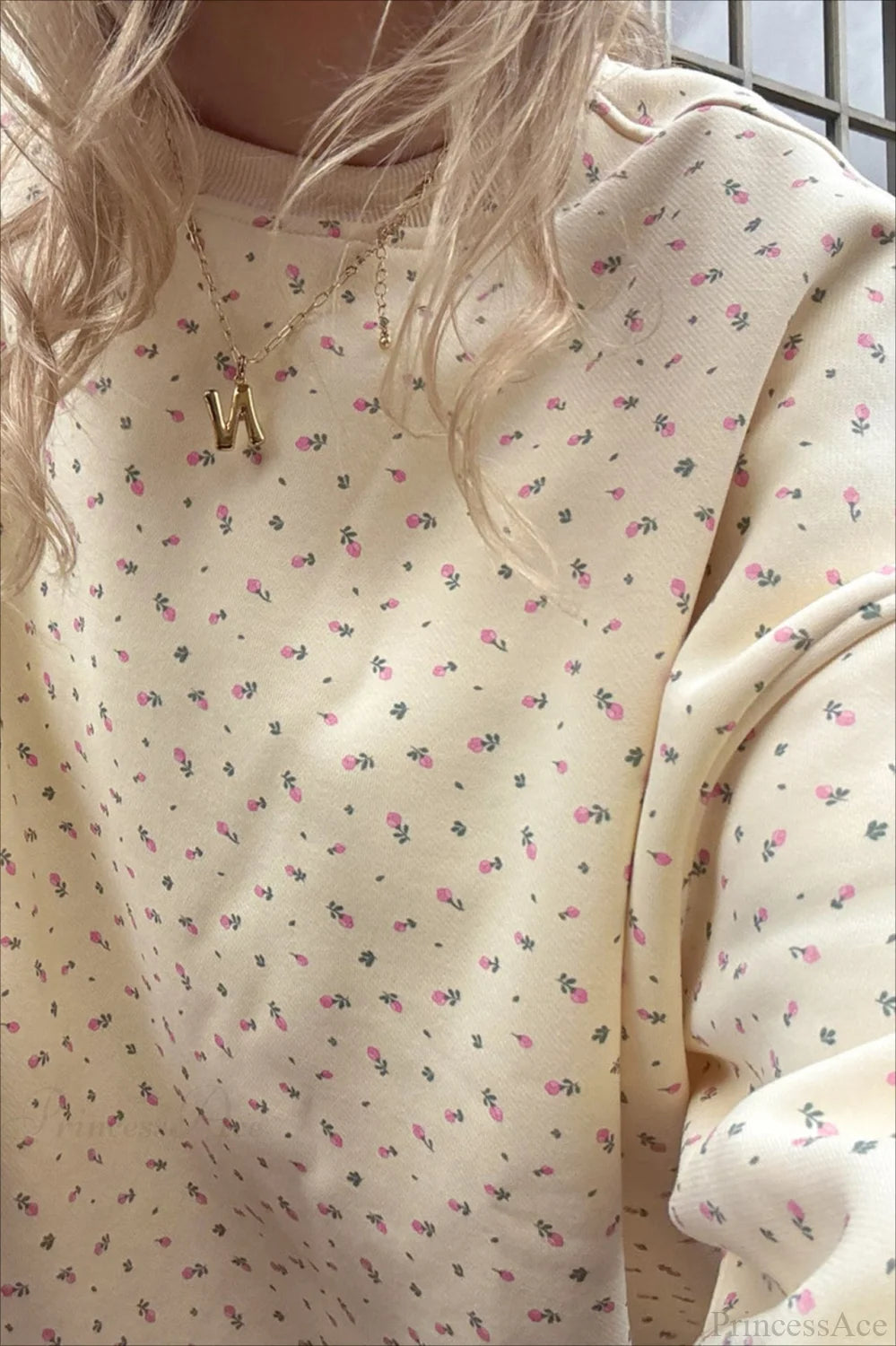 Polka Dot Cute Crew Neck Pull-On Sweatshirts