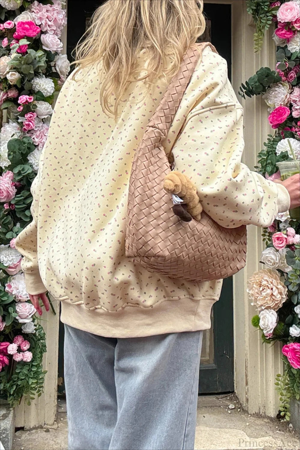 Polka Dot Cute Crew Neck Pull-On Sweatshirts