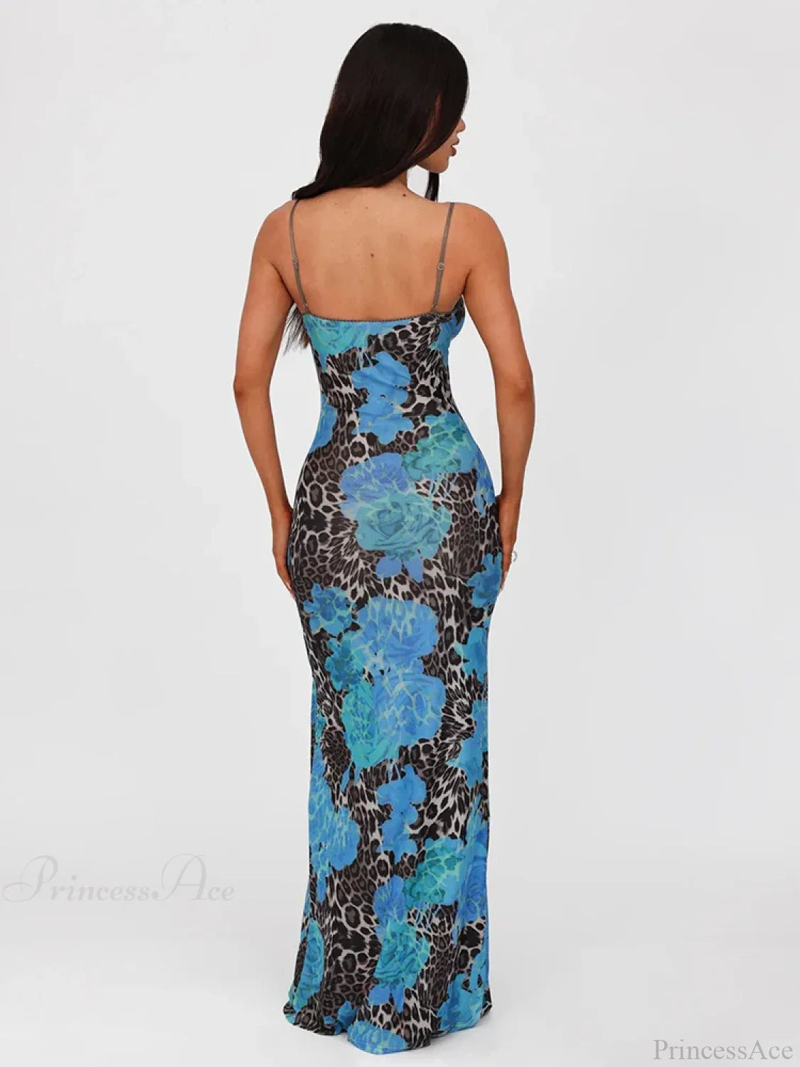 Print Slim Bodycon Maxi Vacation Dress vacationdress-250223